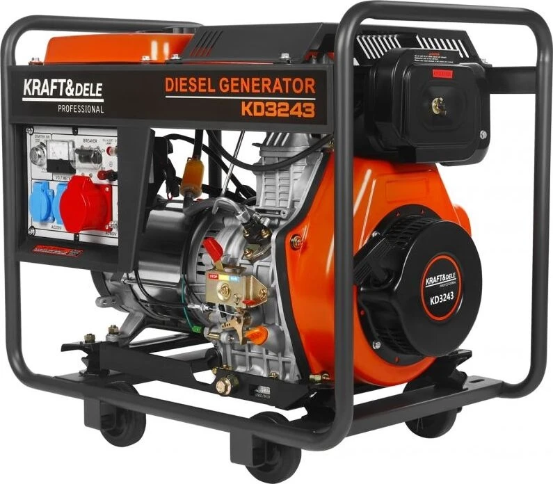 Kraft&Dele Dyzelinis elektros generatorius, 6,5/7 kW, 230/400 V, su elektriniu paleidimu