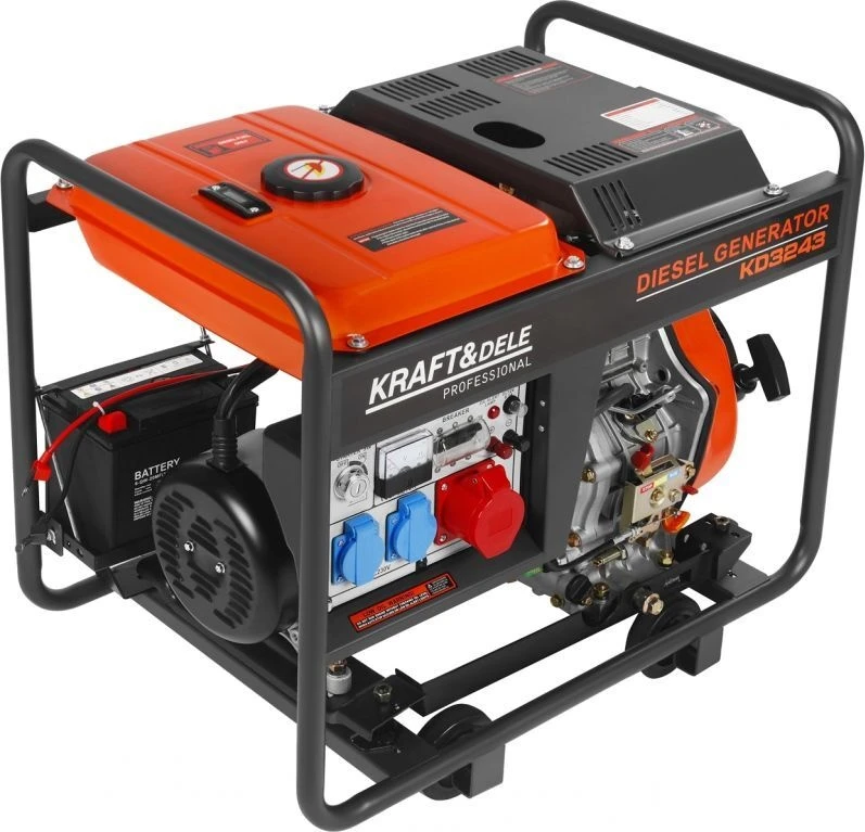 Kraft&Dele Dyzelinis elektros generatorius, 6,5/7 kW, 230/400 V, su elektriniu paleidimu