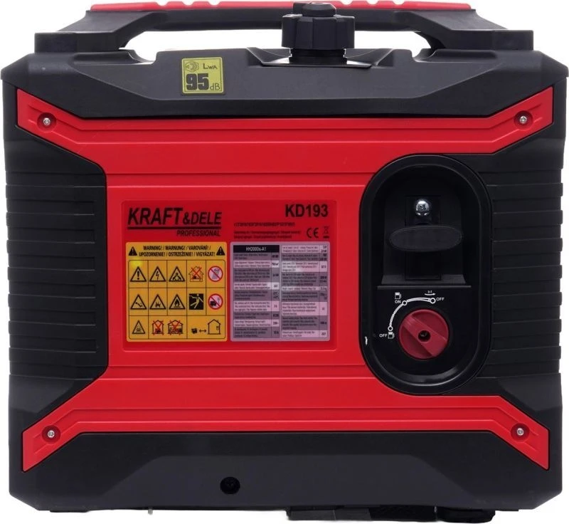Kraft&Dele Inverterinis benzininis elektros generatorius, 2 kW, 230 V, maksimali galia 2,5 kW