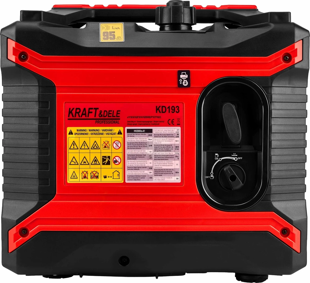 Kraft&Dele El. srovės generatorius benzininis inverterinis 2500W 230V