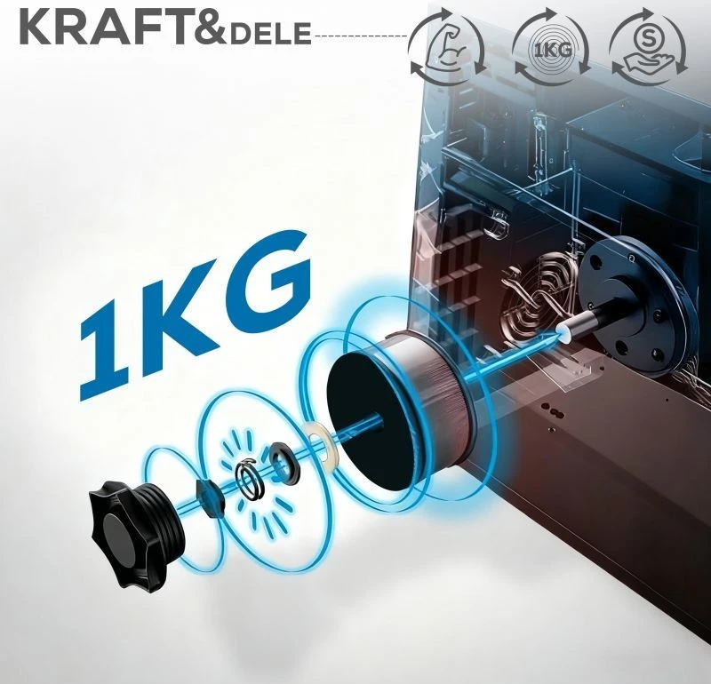Kraft&Dele Inverterinis suvirinimo aparatas MMA / TigLift / MIG Flux (be dujų)