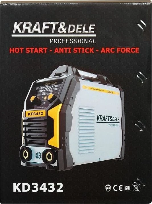 Kraft&Dele Inverterinis suvirinimo aparatas MMA / TigLift / MIG Flux (be dujų)