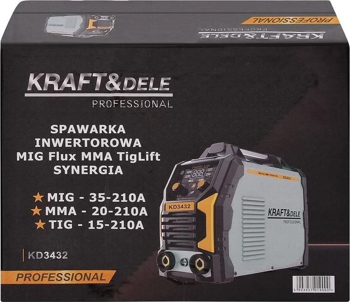 Kraft&Dele Inverterinis suvirinimo aparatas MMA / TigLift / MIG Flux (be dujų)
