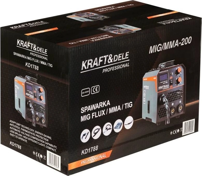 KRAFT & DELE Suvirinimo aparatas Kraft&Dele KD1788, MIG/MMA, 200A