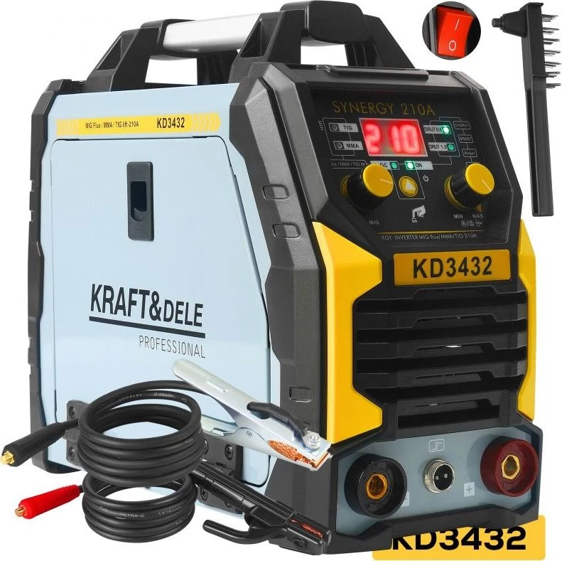 Kraft&Dele Inverterinis suvirinimo aparatas MMA / TigLift / MIG Flux (be dujų)