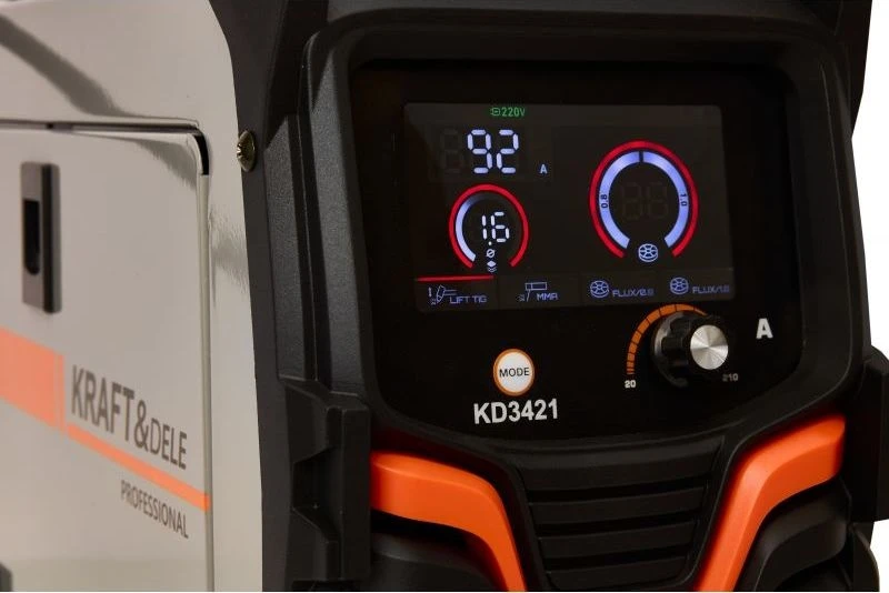 Kraft&Dele Inverterinis suvirinimo aparatas KD 220 TIG LIFT / MMA / MIG flux (suvirinimui be dujų)