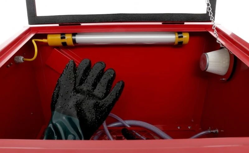 Kraft&Dele Smėliasrovė - smėliapūtė, vertikali, 90 l, su LED apšvietimu