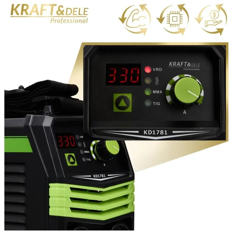 KRAFT & DELE Kraft&Dele Suvirinimo aparatas KD 330 MMA / TIG LIFT (VRD, 230V)