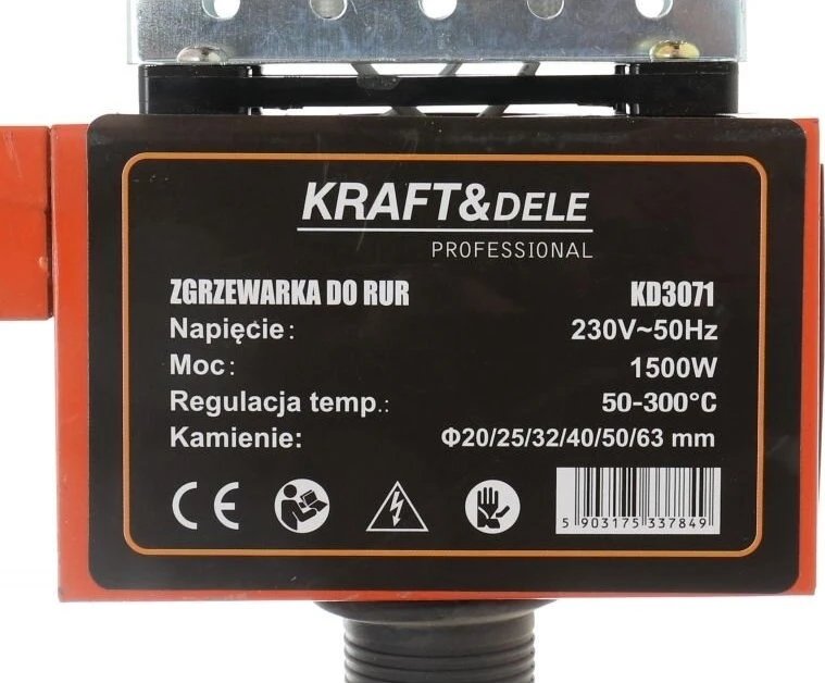 Kraftdele PPR vamzdžių lituoklis Kraft & Dele 20-63mm (KD3071)