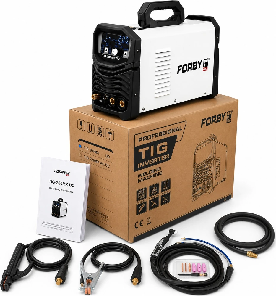 Suvirinimo aparatas FORBY® TIG 200 MX DC (200A - 60%) (sinerginis)