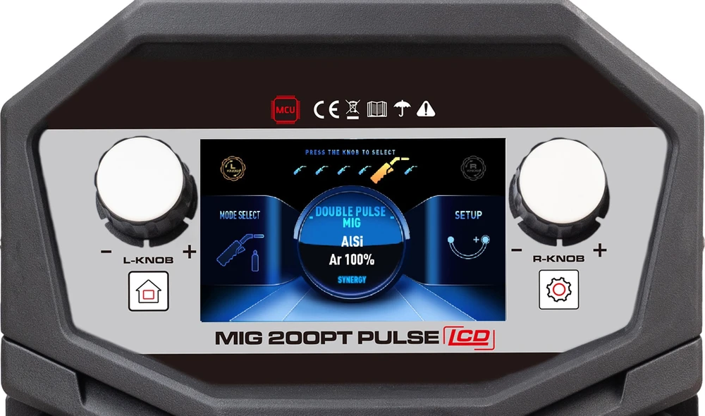 Suvirinimo pusautomatis FORBY® MIG 200PT LCD pulse (200A - 60%) (sinerginis, dvigubas pulsas)