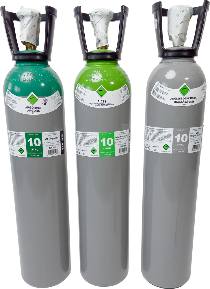 Tolas Gas Dujų balionas (EURO PH 250 BAR) (angliarūgštė CO₂) (užpildytas Gaschema dujomis) - 10 l