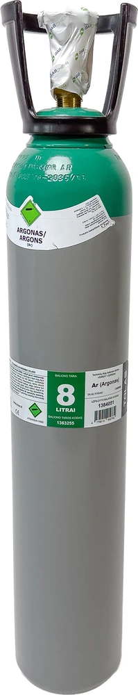 Tolas Gas Dujų balionas (EURO PH 300 BAR) (argonas Ar) (užpildytas) - 8 l