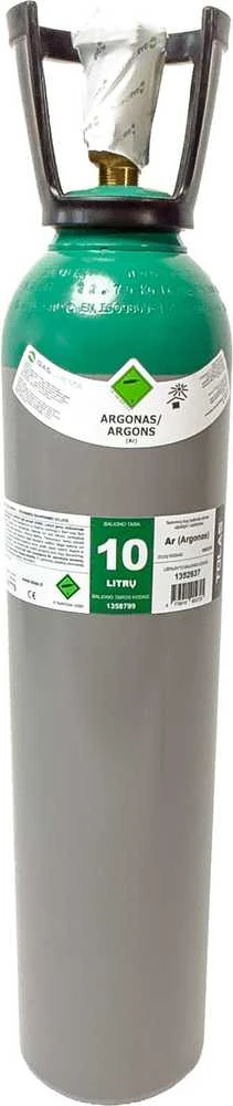 Tolas Gas Dujų balionas (EURO PH 300 BAR) (argonas Ar) (užpildytas Gaschema dujomis) - 10 l