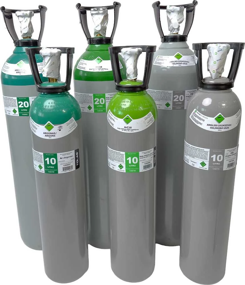 Tolas Gas Dujų balionas (EURO PH 300 BAR) (argonas Ar) (užpildytas Gaschema dujomis) - 10 l
