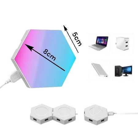 Led Šviestuvas Šešiakampis 8vnt