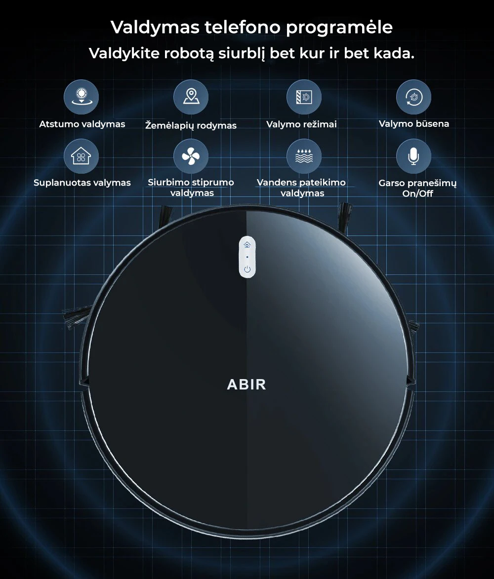 Dulkių siurblys - robotas ABIR G20S aprašymas - Prekės nuotrauka