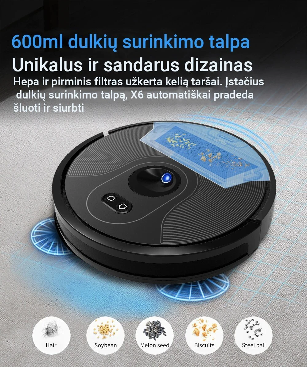 Dulkių siurblys - robotas ABIR X6 aprašymas - Prekės nuotrauka