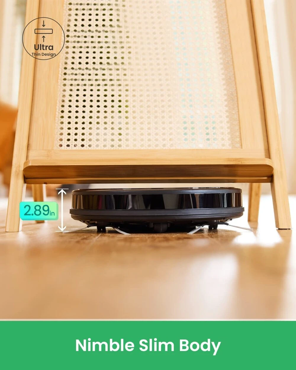 Dulkių siurblys - robotas   Vactidy V9, Juodos spalvos aprašymas - Prekės nuotrauka