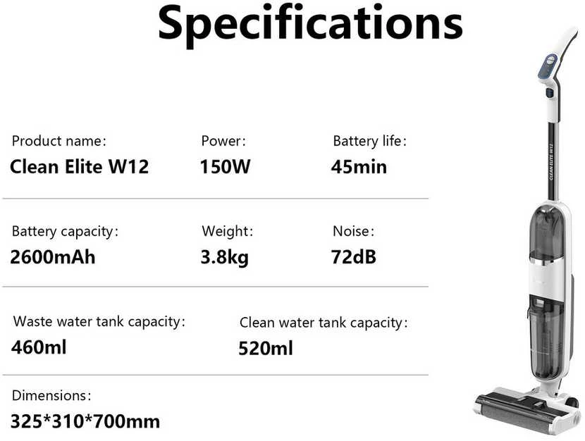Dulkių siurblys Grindų plovimo siurblys Redkey W12