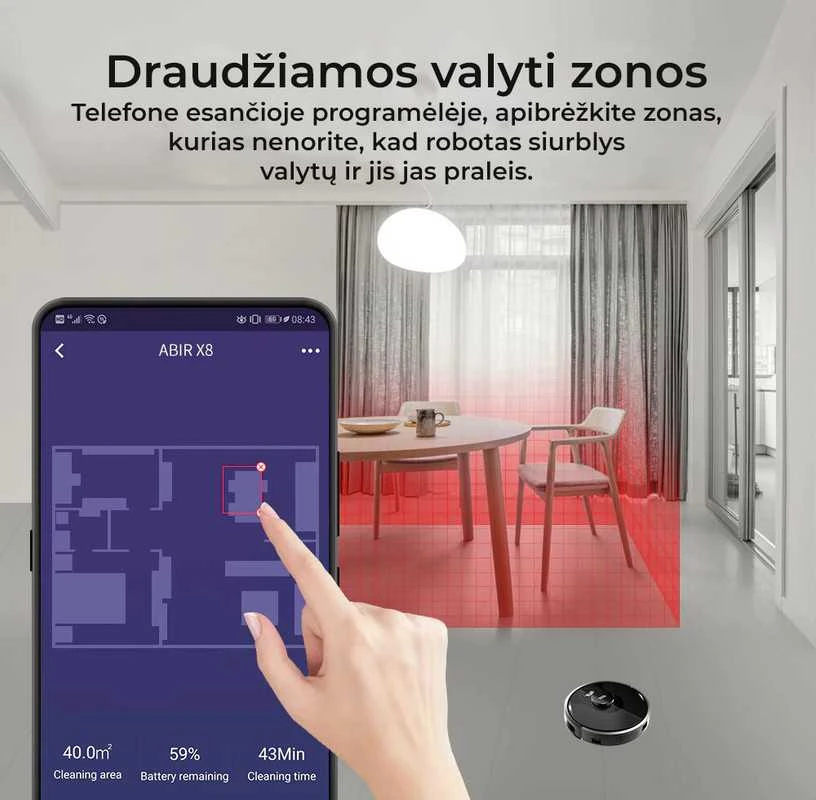 Dulkių siurblys - robotas ABIR X8