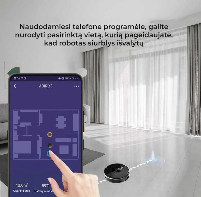 Dulkių siurblys - robotas ABIR X8