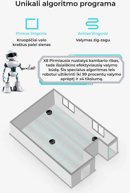 Dulkių siurblys - robotas ABIR X8