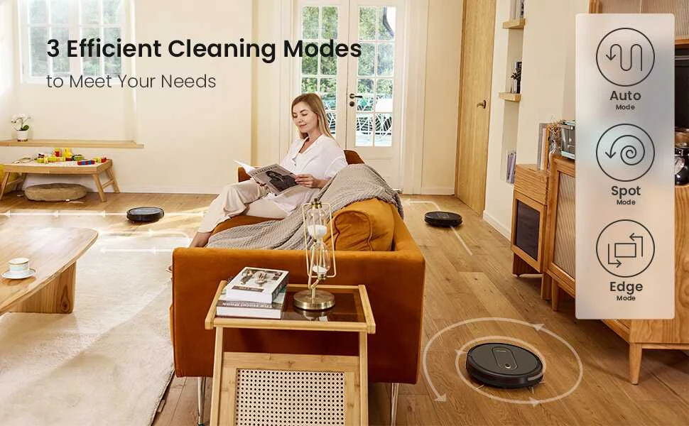 Dulkių siurblys - robotas   Vactidy V9, Juodos spalvos