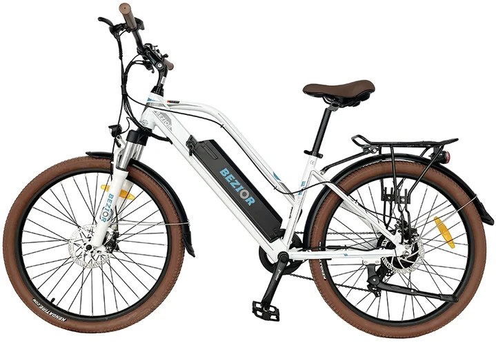 Elektrinis dviratis Bezior M2 Pro, 26", 500W, 12,5Ah, baltas