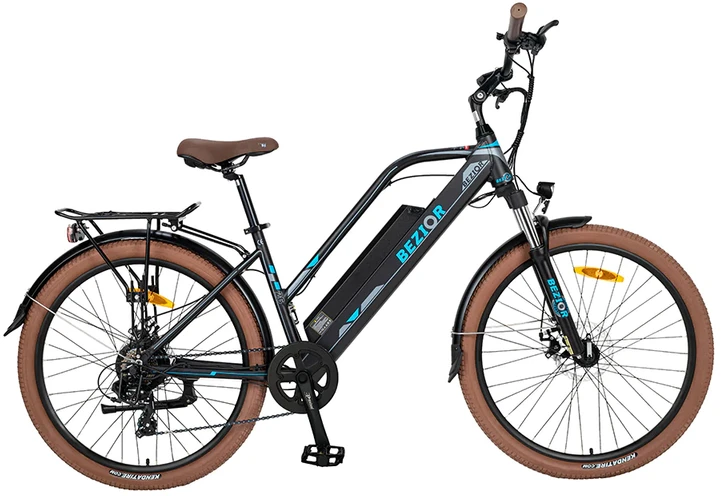 Elektrinis dviratis Bezior M2 Pro, 26", 500W, 12,5Ah, juodas