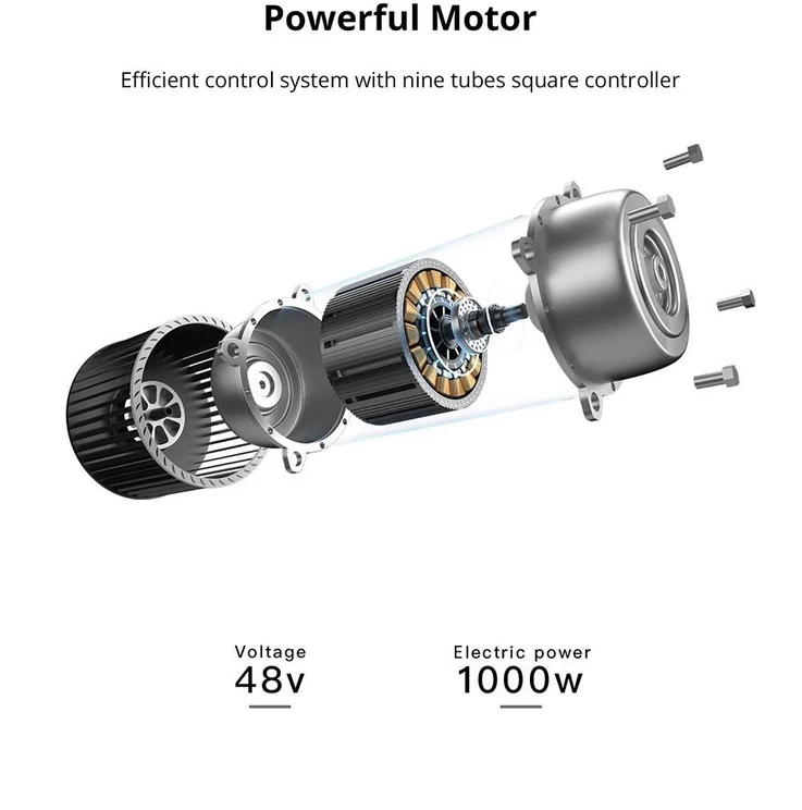 Elektrinis dviratis Bezior XF001, 20", 1000W, 12,5Ah, juodas