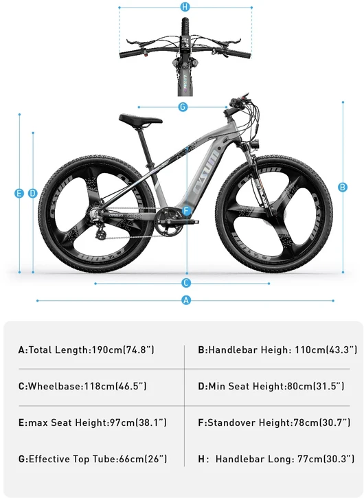 Elektrinis dviratis Cysum M520, 29", 500W, 14Ah LG, žalias