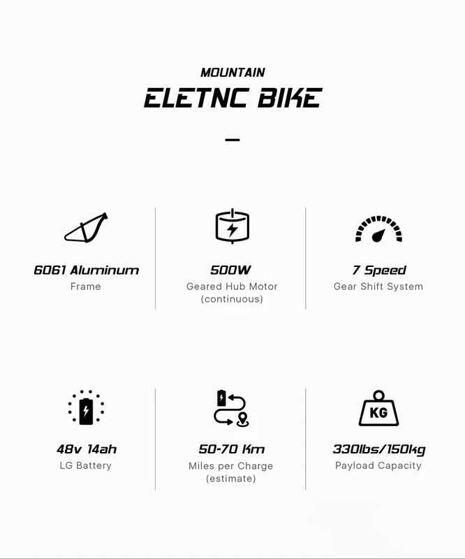 Elektrinis dviratis Cysum M520, 29", 500W, 14Ah LG, žalias
