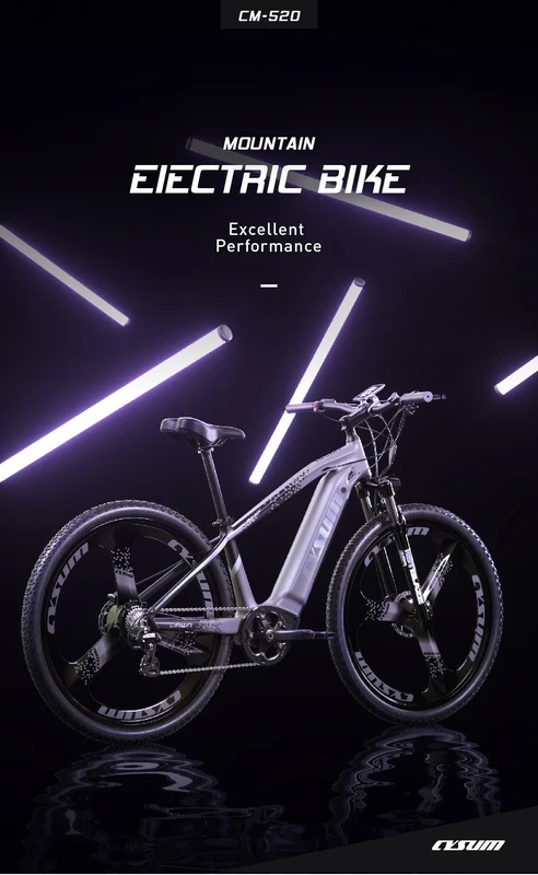 Elektrinis dviratis Cysum M520, 29", 500W, 14Ah LG, žalias