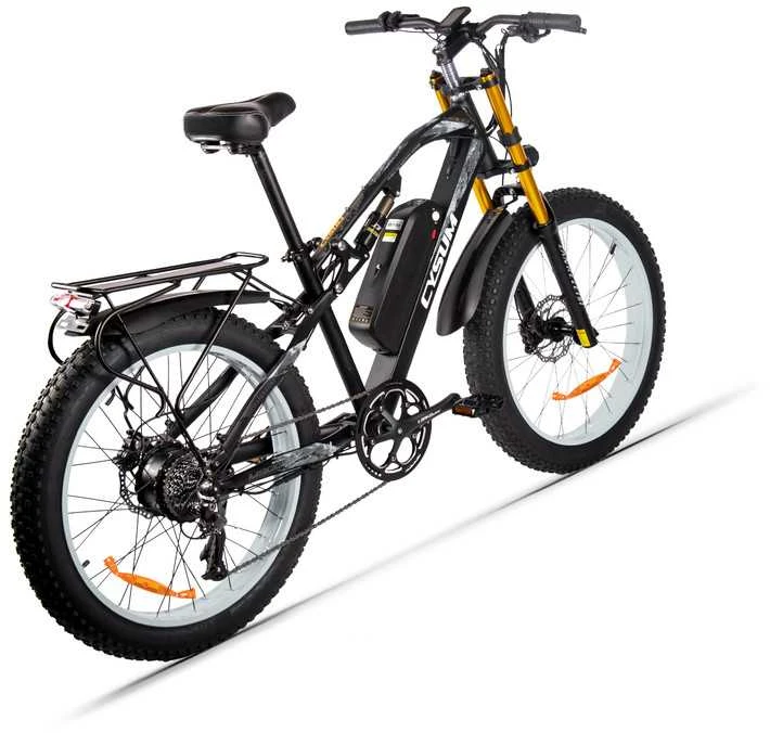 Elektrinis dviratis Cysum M900 Plus, 26", 1000W, 17Ah Panasonic/LG, baltas