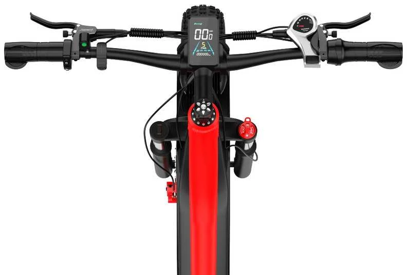 Elektrinis dviratis Duotts F26, 26", 1500W, 17,5Ah LG, raudonas