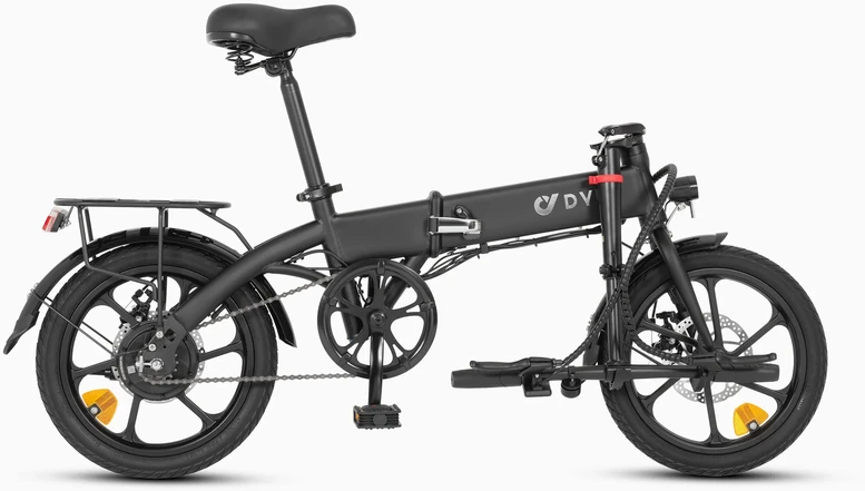 Elektrinis dviratis DYU A1F, 16", 250W, 7,5Ah, juodas