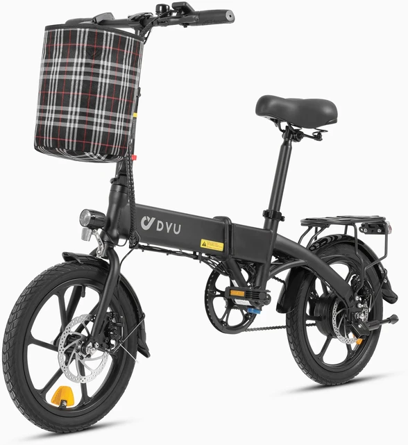 Elektrinis dviratis DYU A1F, 16", 250W, 7,5Ah, juodas