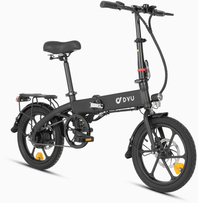 Elektrinis dviratis DYU A1F, 16", 250W, 7,5Ah, juodas