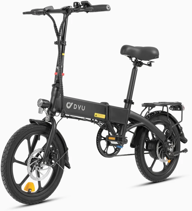 Elektrinis dviratis DYU A1F, 16", 250W, 7,5Ah, juodas