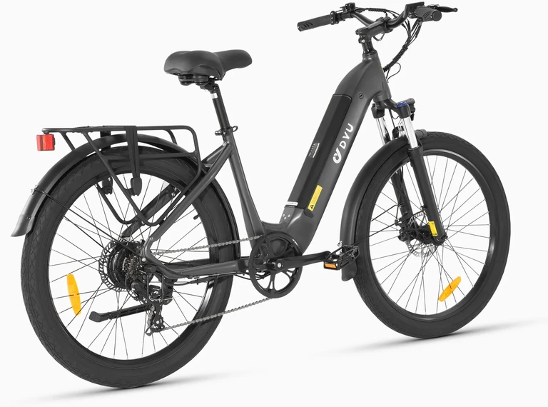 Elektrinis dviratis DYU C1, 26", 350W, 10Ah, pilkas