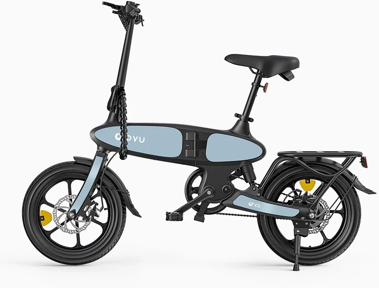 Elektrinis dviratis DYU C2, 16", 250W, 7,5Ah, mėlynas