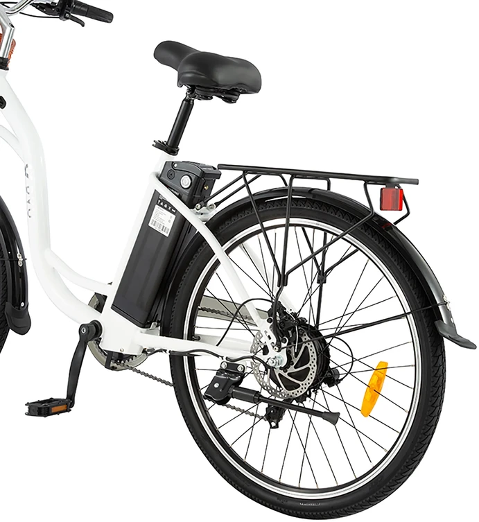 Elektrinis dviratis DYU C6, 26", 350W, 12,5Ah, baltas