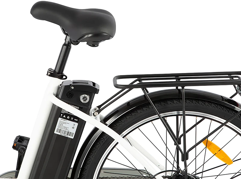 Elektrinis dviratis DYU C6, 26", 350W, 12,5Ah, baltas