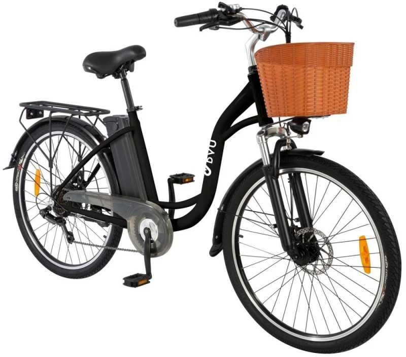 Elektrinis dviratis DYU C6, 26", 350W, 12,5Ah, juodas