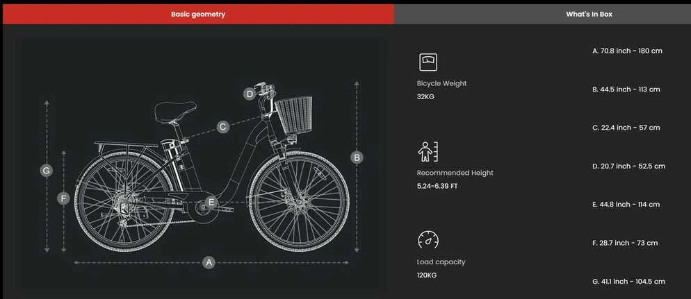 Elektrinis dviratis DYU C6 PRO, 26", 250W, 15,6Ah, baltas