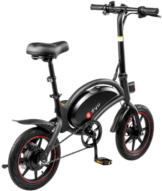 Elektrinis dviratis DYU D3F, 14", 250W, 10Ah, juodas