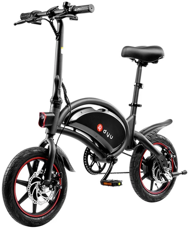 Elektrinis dviratis DYU D3F, 14", 250W, 10Ah, juodas