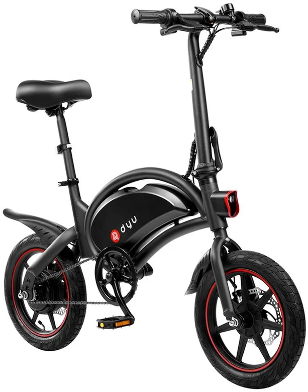 Elektrinis dviratis DYU D3F, 14", 250W, 10Ah, juodas