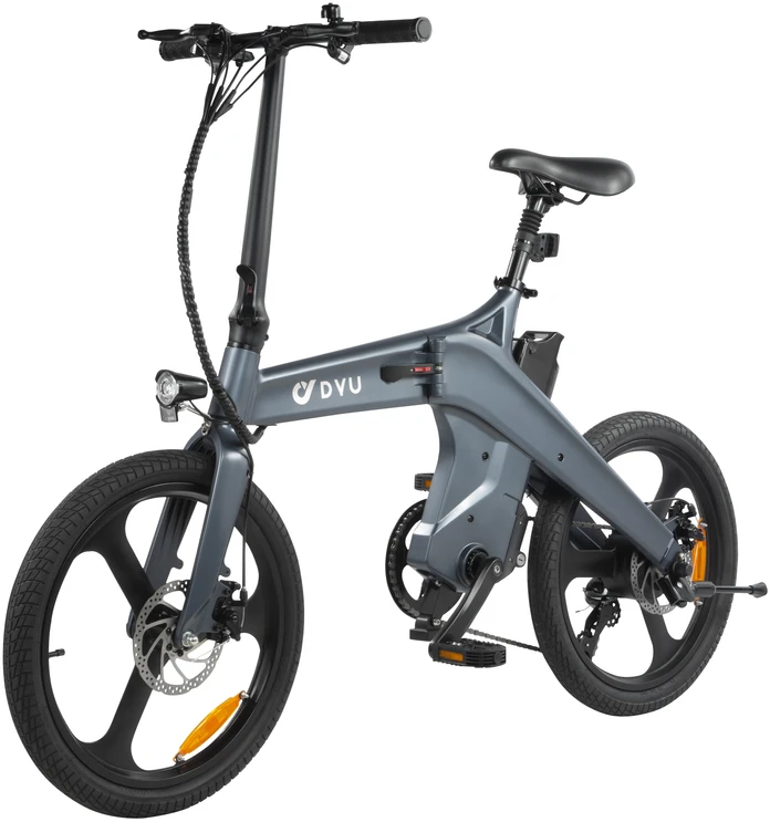 Elektrinis dviratis DYU T1, 20", 250W, 10Ah, pilkas